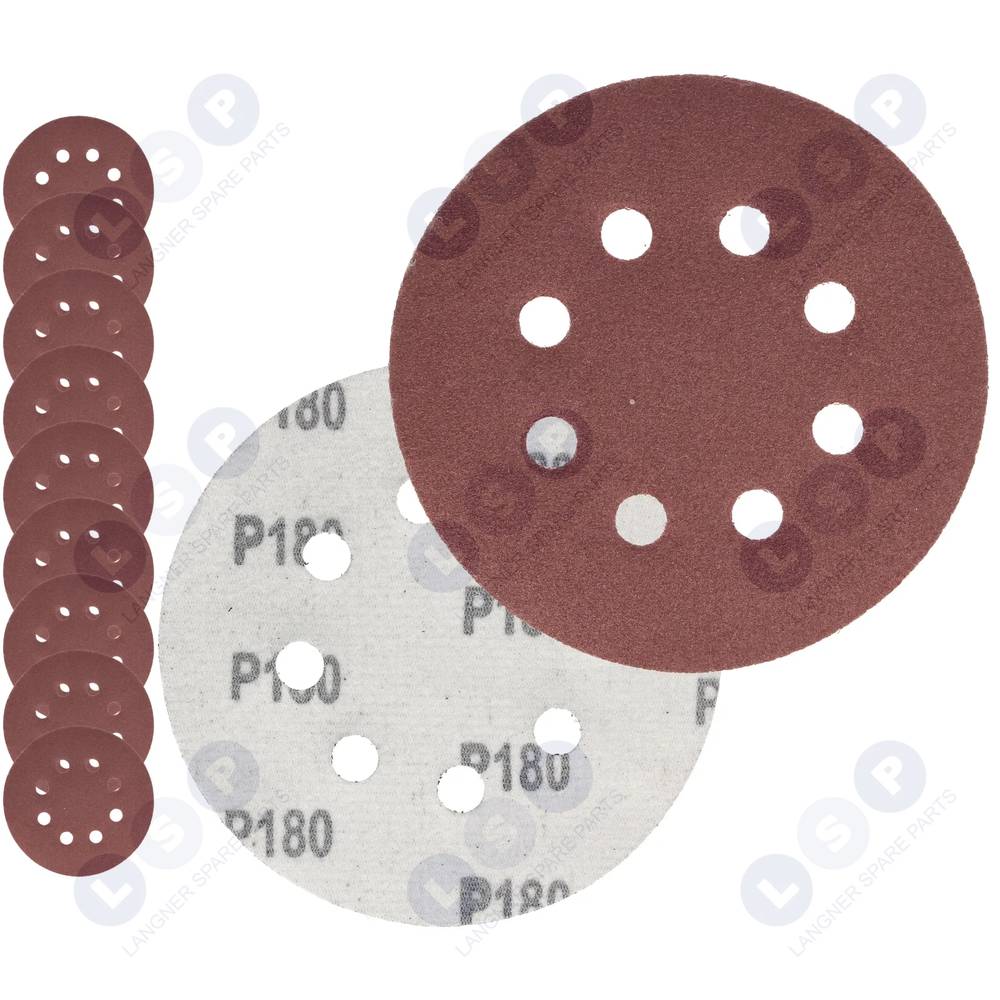 Brúsny papier na suchý zips do vibračnej brúsky 125 MM P180 10 ks